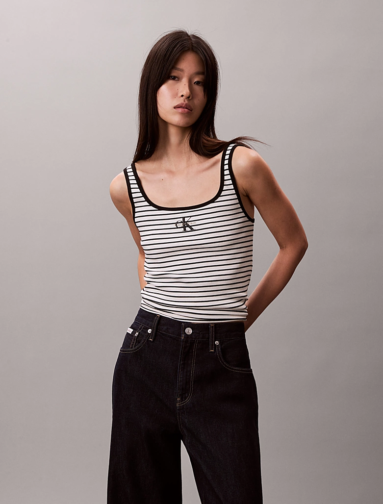 CALVIN KLEIN STRIPED MONOLOGO SCOOP