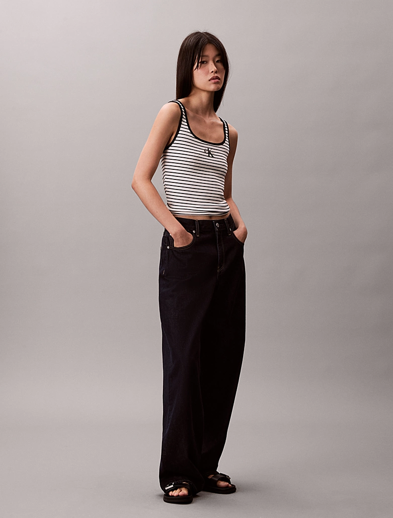 CALVIN KLEIN STRIPED MONOLOGO SCOOP