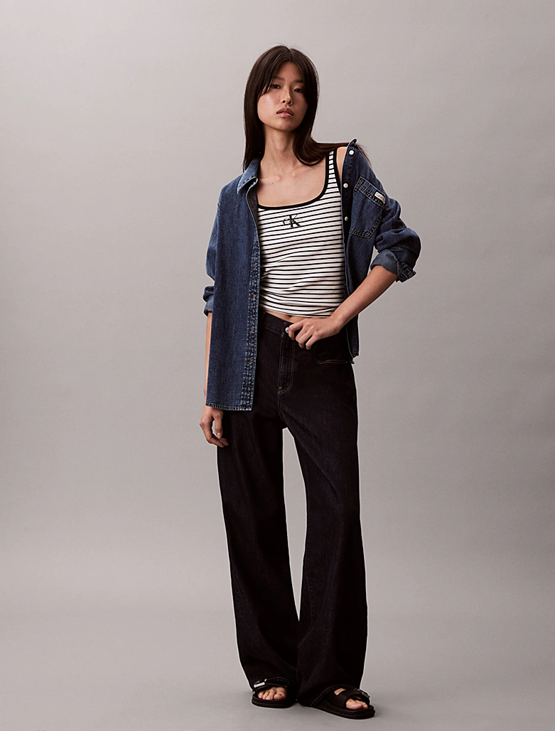 CALVIN KLEIN STRIPED MONOLOGO SCOOP