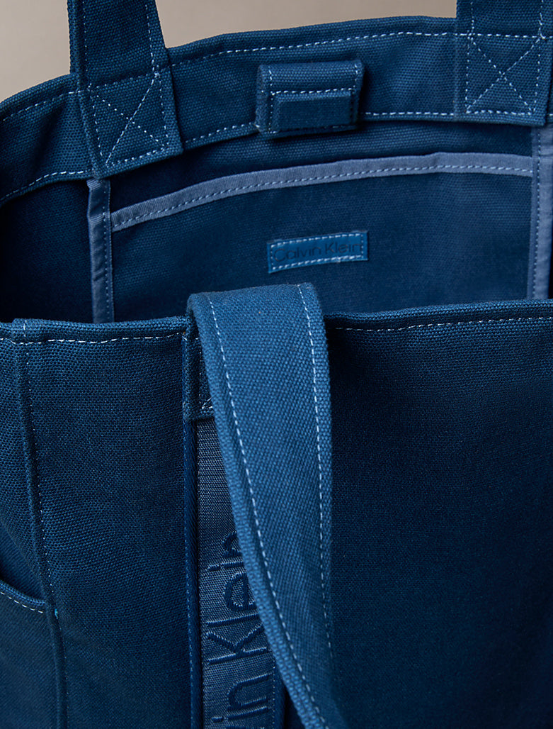 CALVIN KLEIN WEBBING STRAP CANVAS TOTE