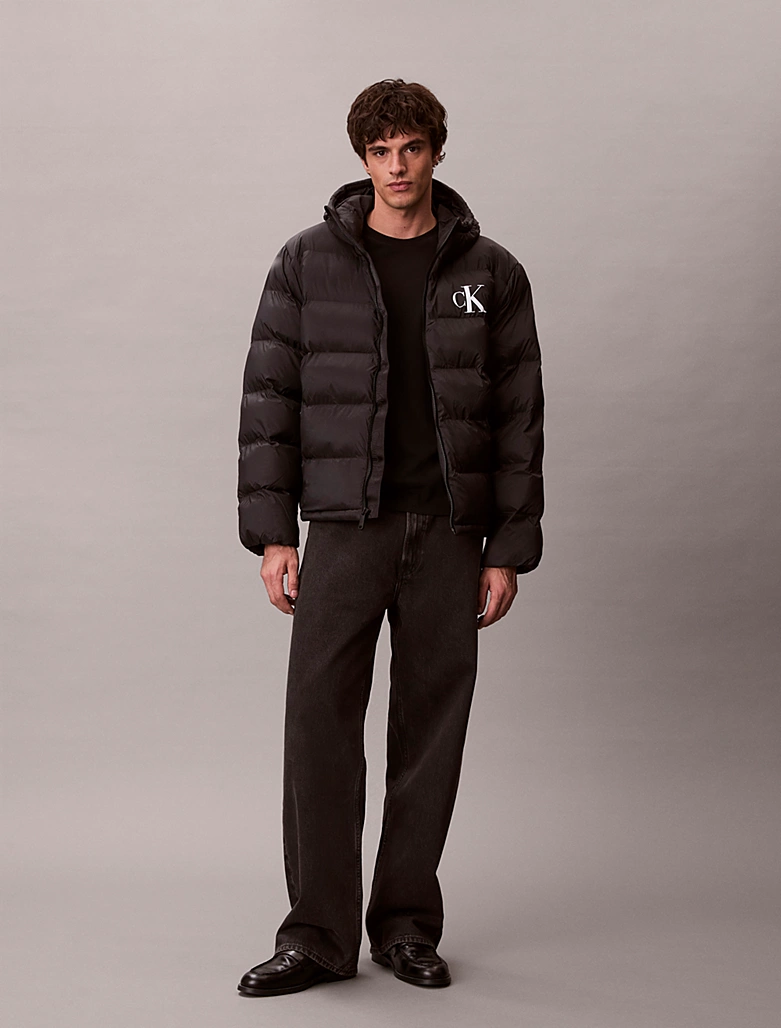 CHAQUETA ACOLCHADA CON MONOGRAMA DE NYLON DE CALVIN KLEIN