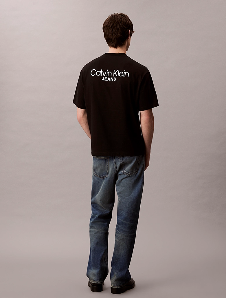 CALVIN KLEIN LOGO BACK PRINT T-SHIRT