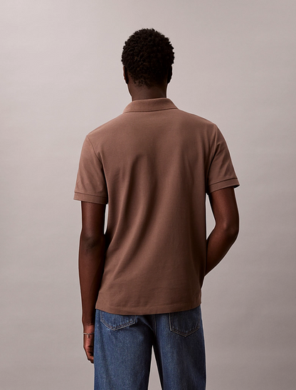 CALVIN KLEIN SS OPEN COLLAR CASUAL PIQUE POLO
