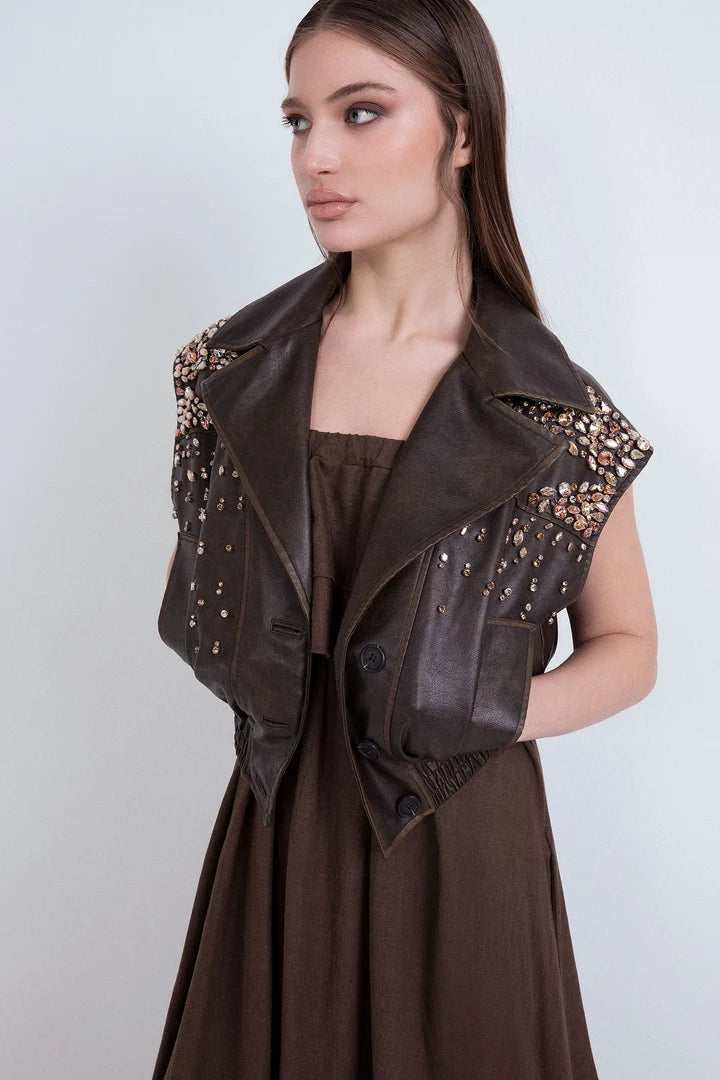 ODI ET AMO GILET ECOPELLE CON INSERTI