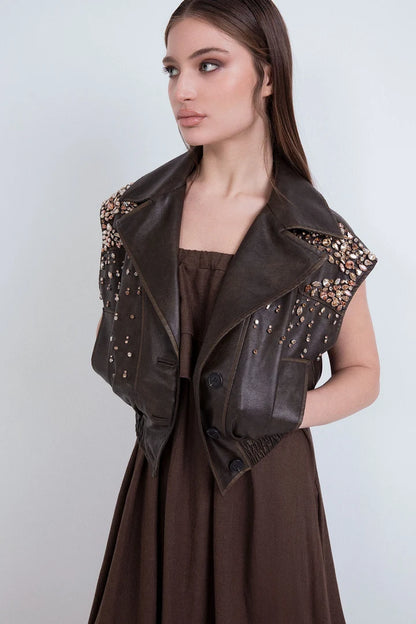 ODI ET AMO GILET ECOPELLE CON INSERTI