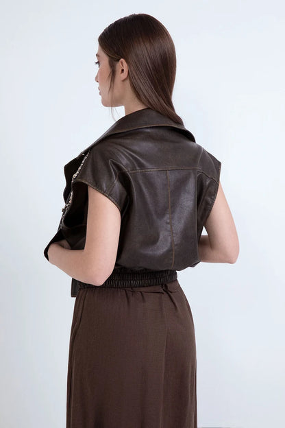 ODI ET AMO GILET ECOPELLE CON INSERTI