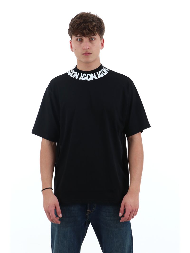 ICON T-SHIRT W/LOGO ON CREW NECK