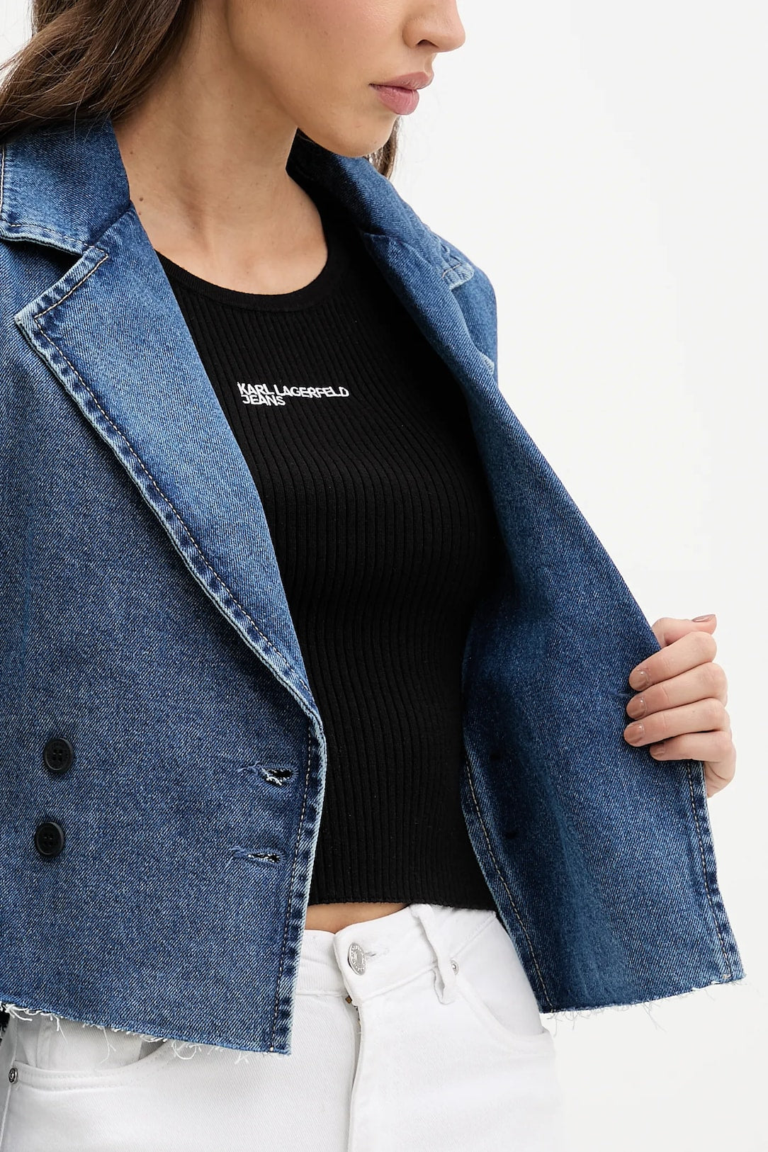 KARL LAGERFELD JEANS BOXY DENIM TRENCH