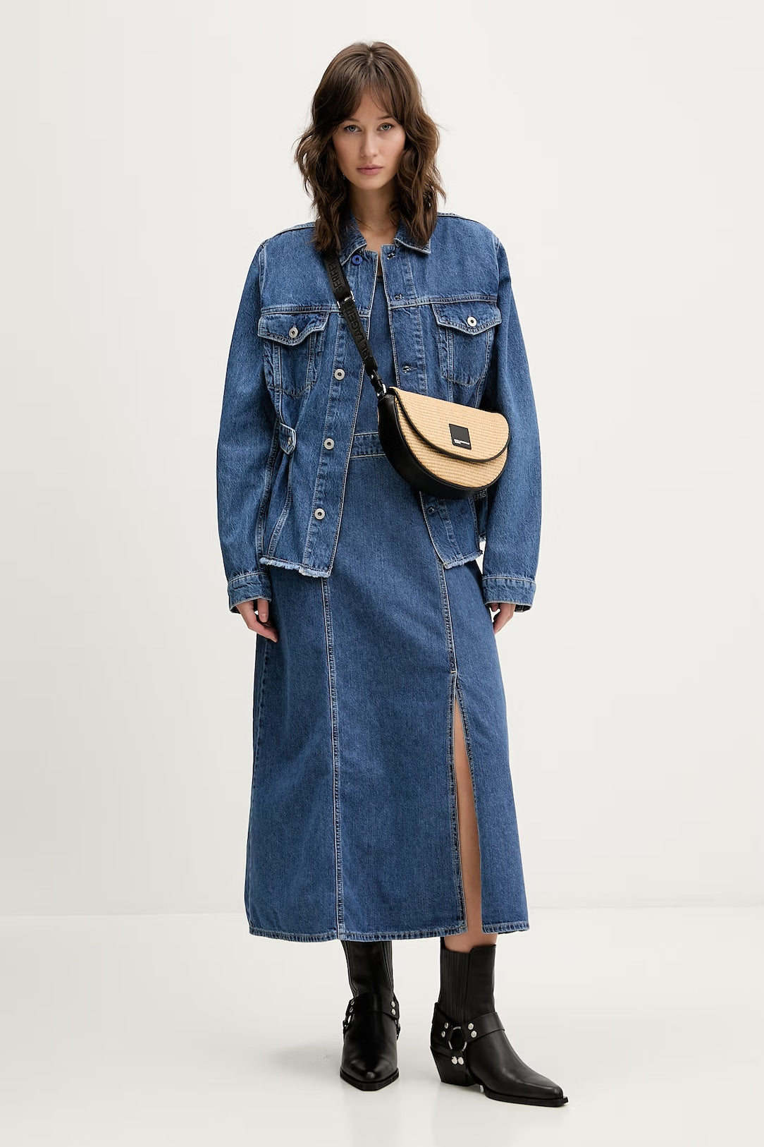 KARL LAGERFELD JEANS STRAPPY DENIM DRESS