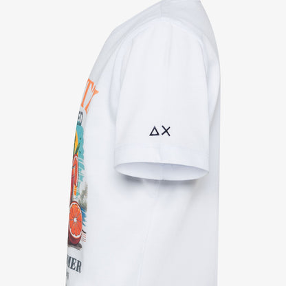 SUN68 BOY'S T-SHIRT PRINTED BEACH