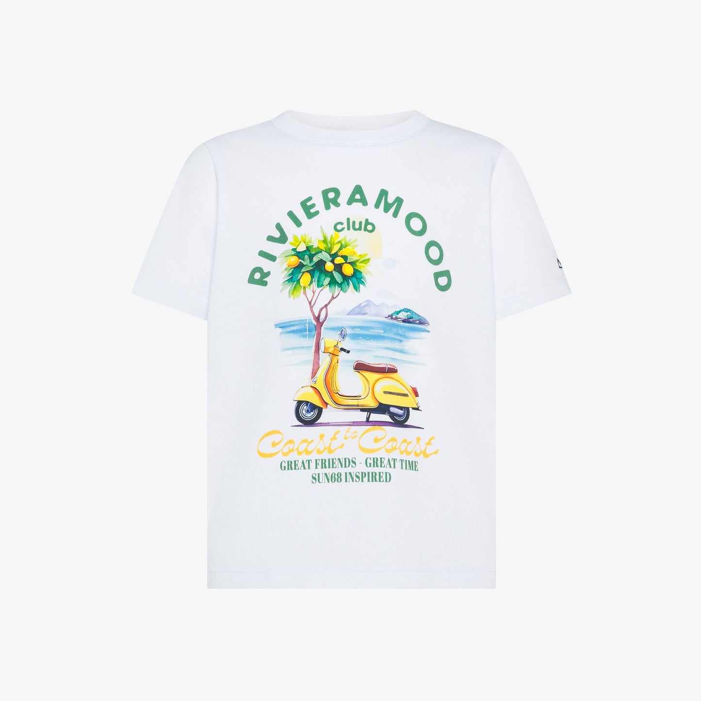 SUN68 BOY'S T-SHIRT PRINTED BEACH