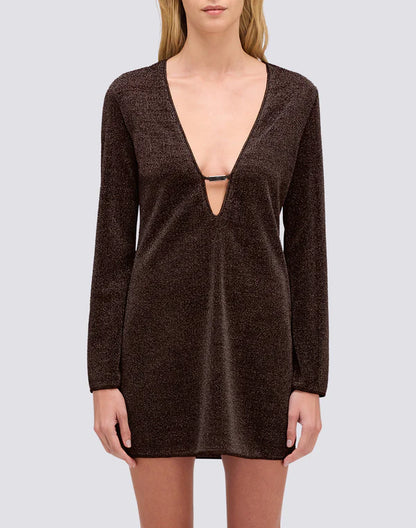 SUNDEK DEEP NECKLINE DRESS