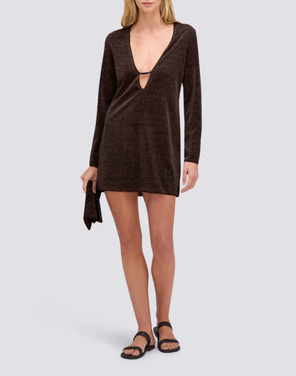 SUNDEK DEEP NECKLINE DRESS