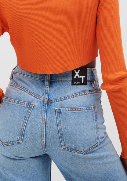 XT STUDIO CROPPED BLEAC JEANS