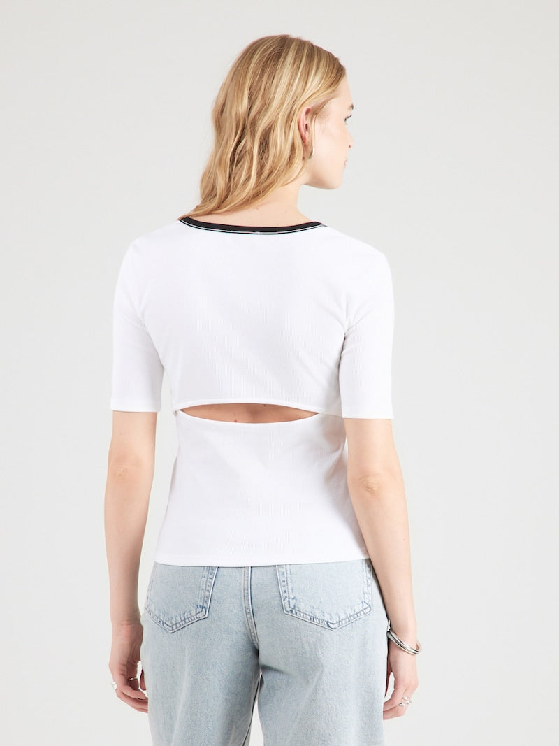 CALVIN KLEIN SS 2X2 BABY RID SCOOP NK CUTOUT