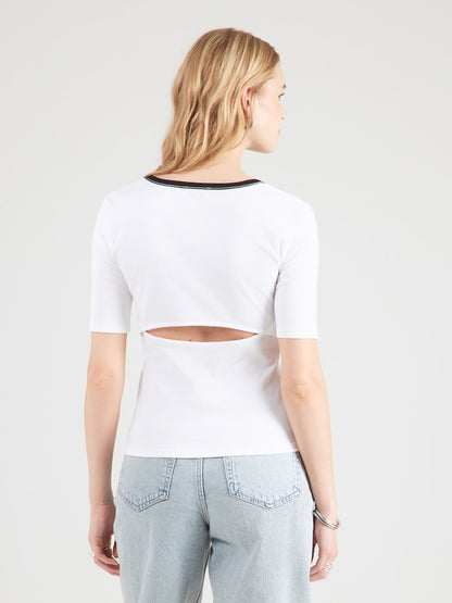 CALVIN KLEIN SS 2X2 BABY RID SCOOP NK CUTOUT