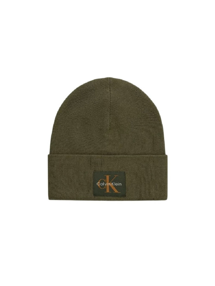 CALVIN KLEIN MONOLOGO PATCH BEANIE