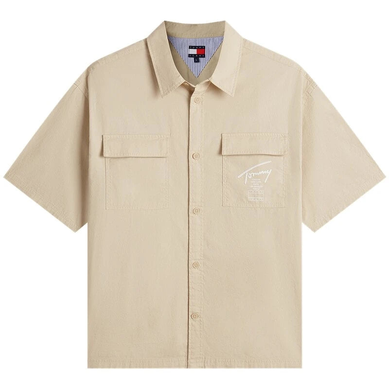 TOMMY JEANS BOXY SKATER SHIRT S/S