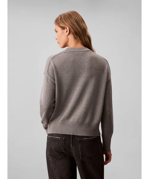 SUÉTER DE ALGODÓN CON GRÁFICO DE CALVIN KLEIN