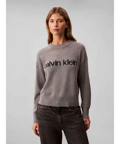 SUÉTER DE ALGODÓN CON GRÁFICO DE CALVIN KLEIN