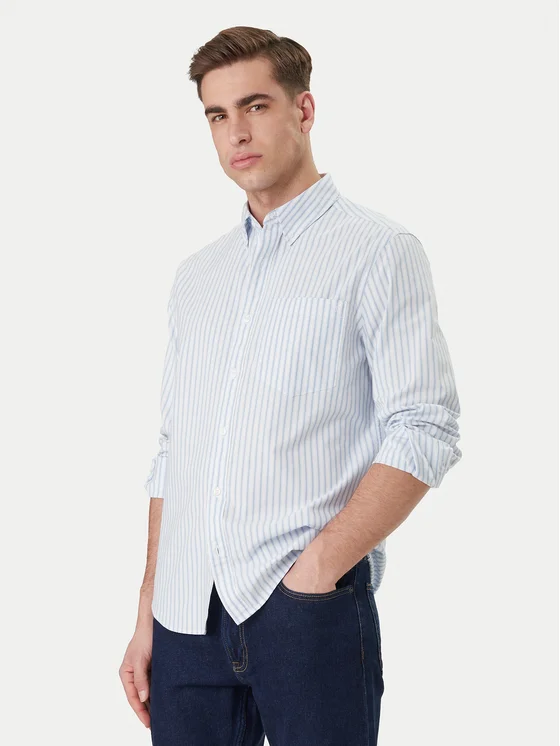 CALVIN KLEIN LS YD STRIPE OXFORD CLASSIC SHIRT