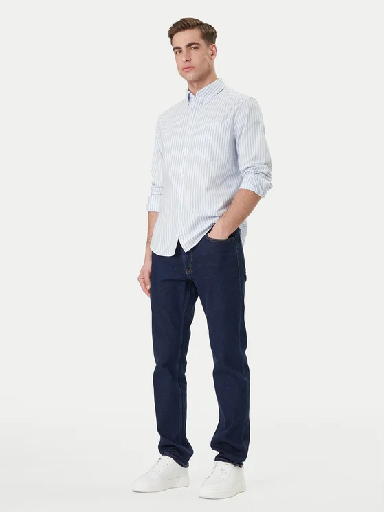 CALVIN KLEIN LS YD STRIPE OXFORD CLASSIC SHIRT
