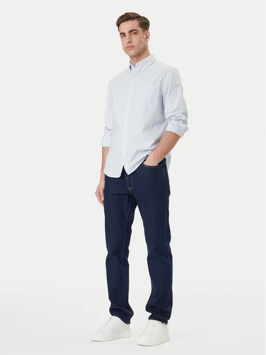 CALVIN KLEIN LS YD STRIPE OXFORD CLASSIC SHIRT