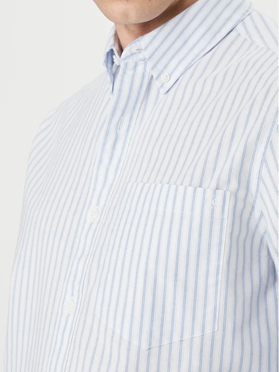 CALVIN KLEIN LS YD STRIPE OXFORD CLASSIC SHIRT