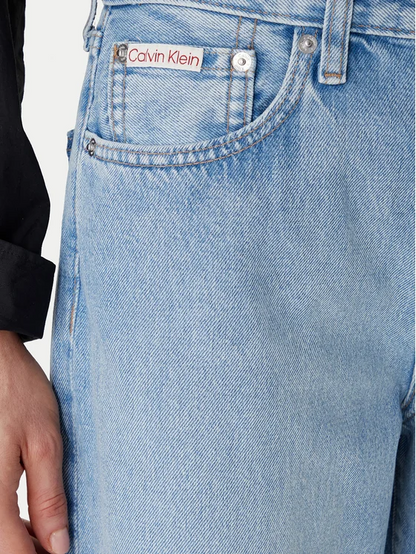 CALVIN KLAIN THE WIDE LEG SAGE STONE JEANS