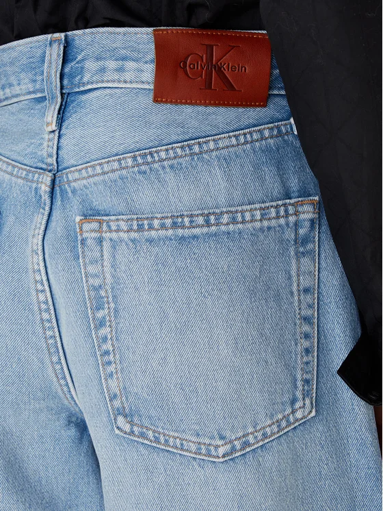 CALVIN KLAIN THE WIDE LEG SAGE STONE JEANS
