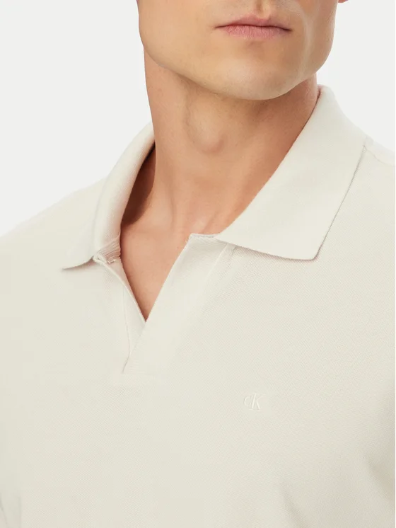 CALVIN KLEIN SS OPEN COLLAR CASUAL PIQUE POLO