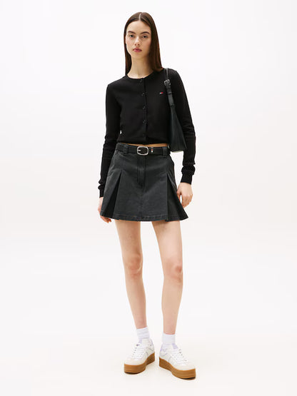 TOMMY JEANS CROPPED RIB CARDIGAN