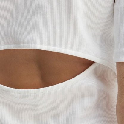 CALVIN KLEIN SS 2X2 BABY RID SCOOP NK CUTOUT