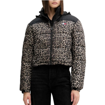 TOMMY JEANS W CROPPED LEOPARD PUFFER