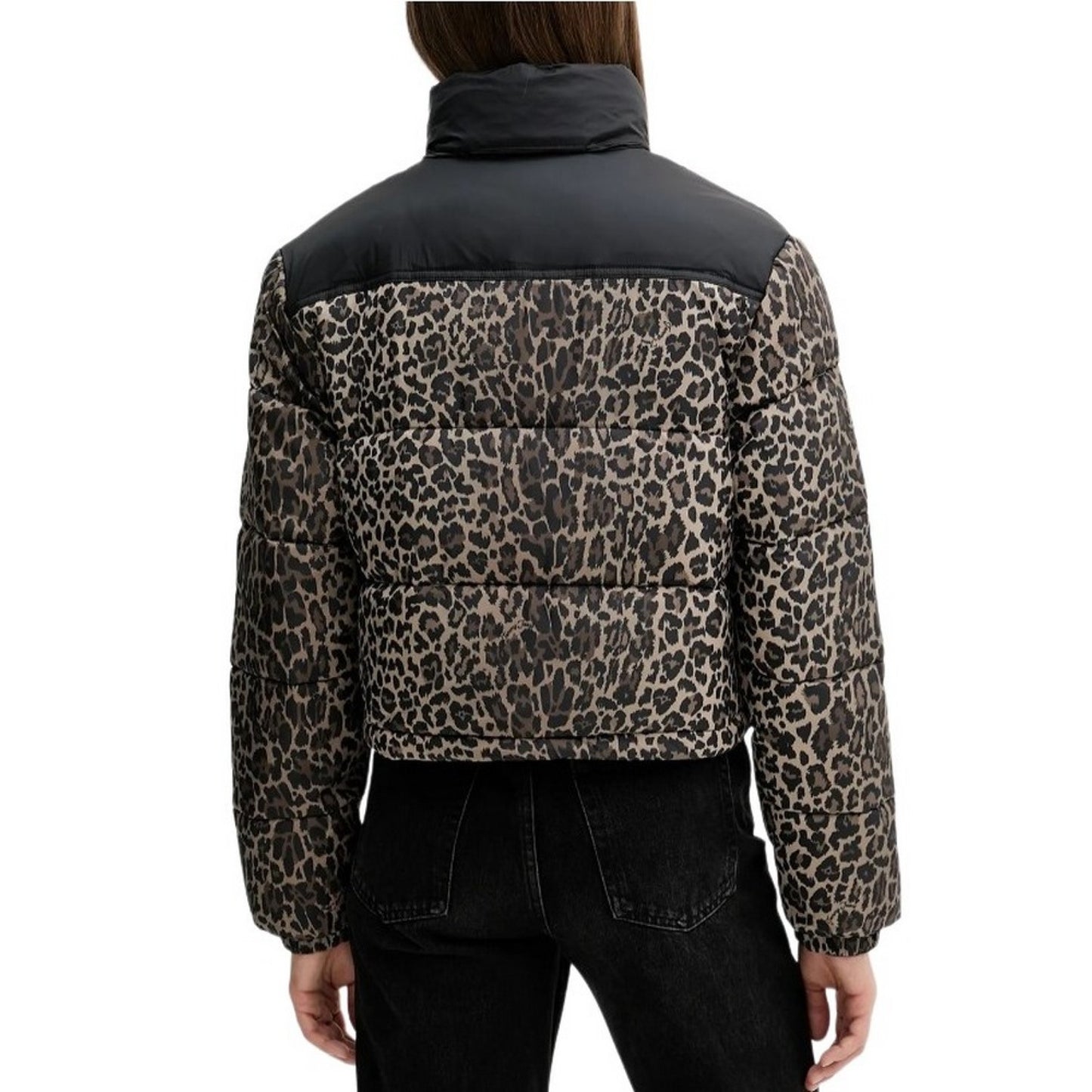 TOMMY JEANS W CROPPED LEOPARD PUFFER