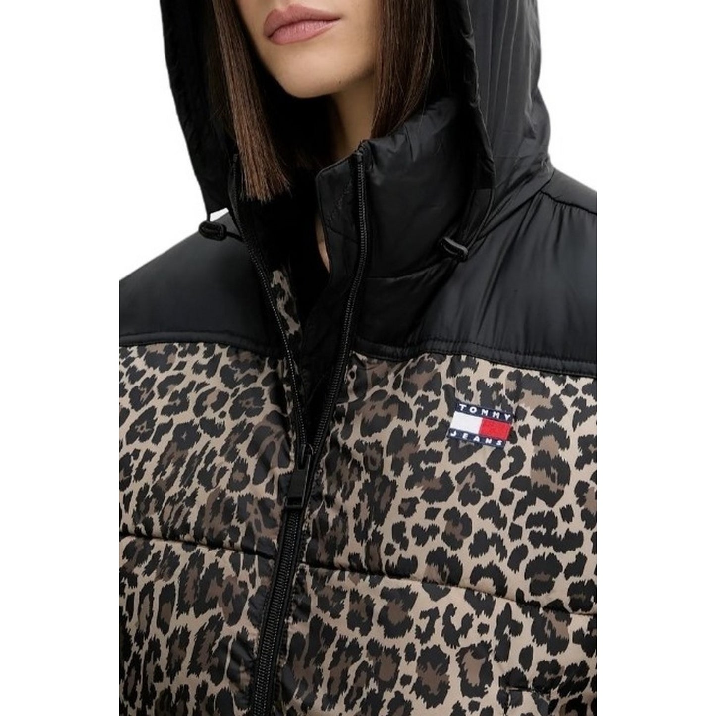 TOMMY JEANS W CROPPED LEOPARD PUFFER