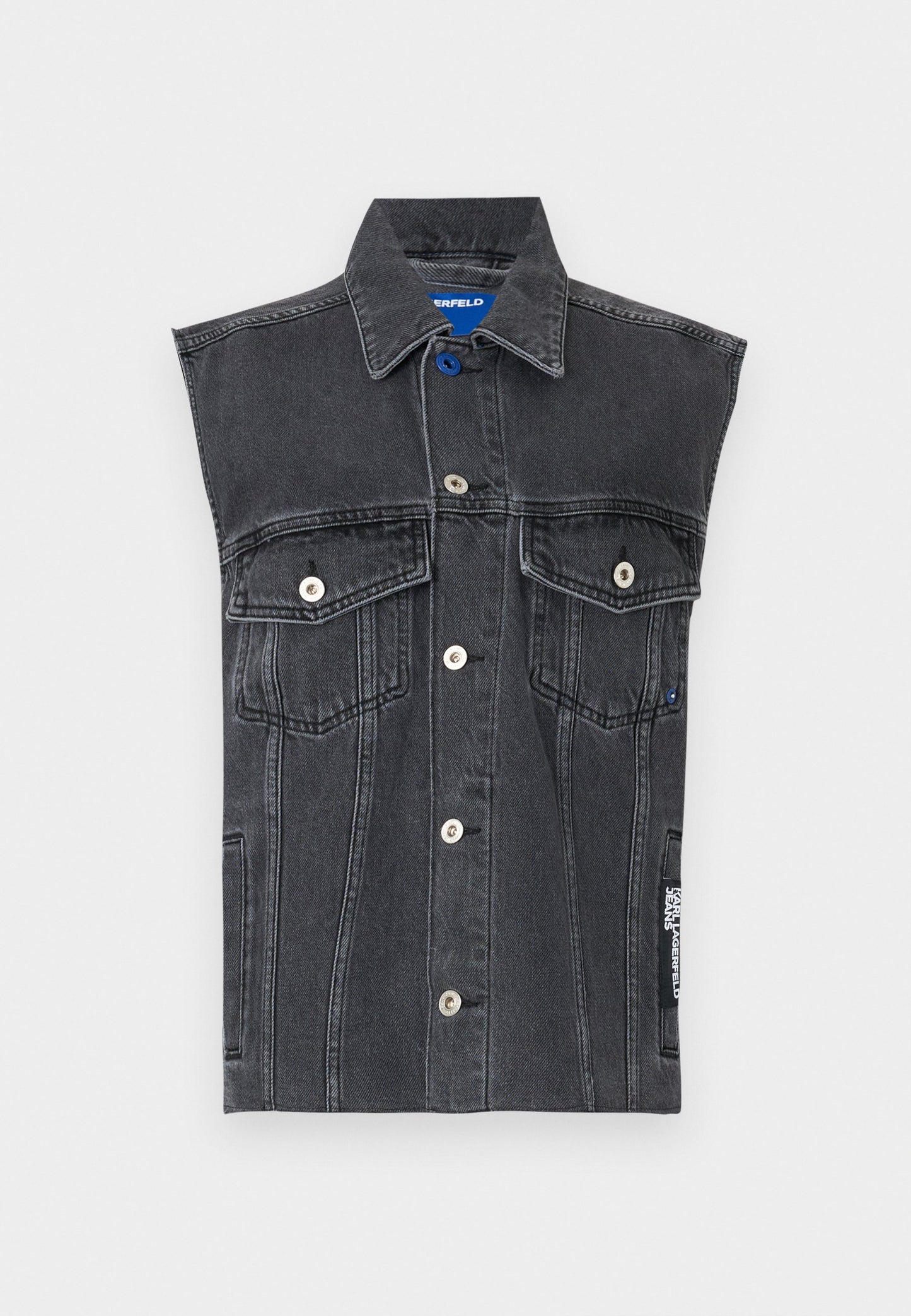 KARL LAGERFELD DENIM VEST PRINT