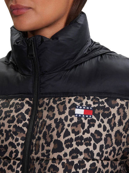 TOMMY JEANS W CROPPED LEOPARD PUFFER
