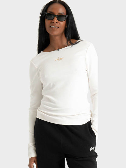 CALVIN KLEIN LS SCOOP BACK INTERL