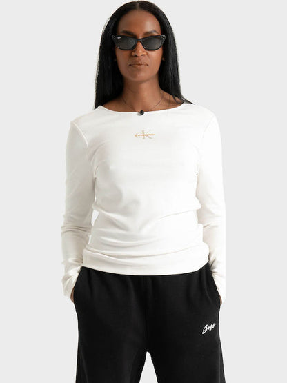 CALVIN KLEIN LS SCOOP BACK INTERL