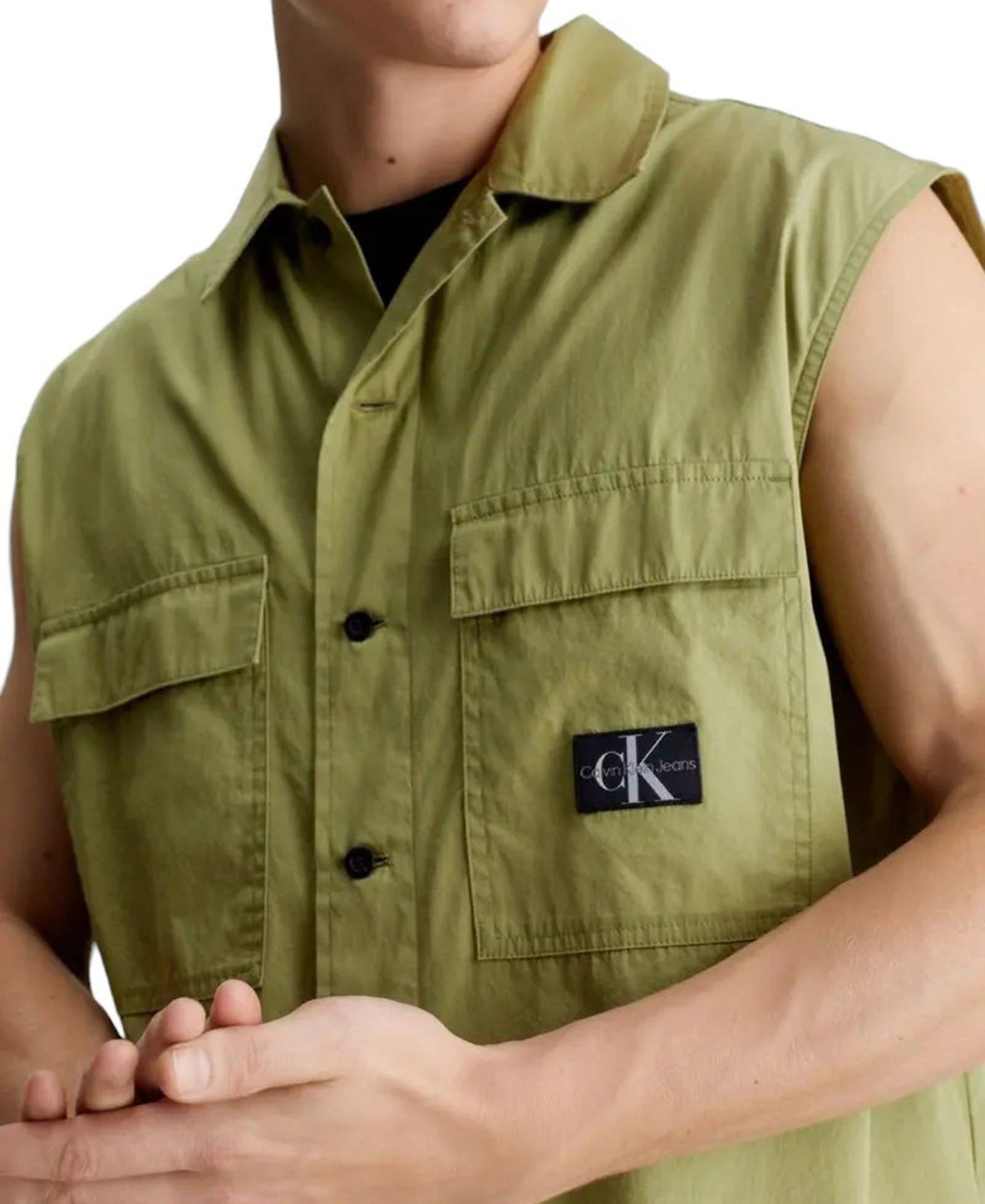 CALVIN KLEIN SLEEVELESS POPLIN