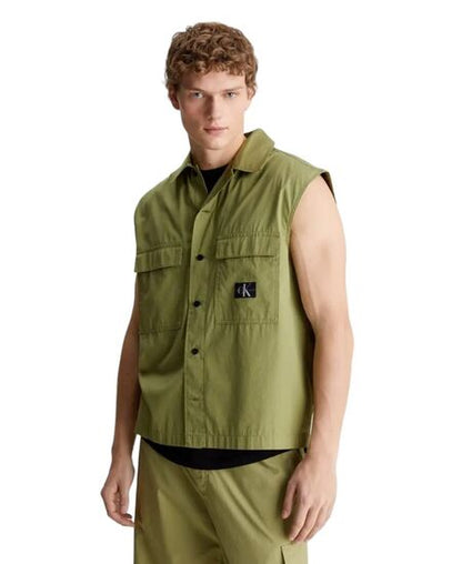 CALVIN KLEIN SLEEVELESS POPLIN