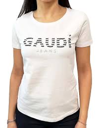 GAUDI' T-SHIRT M/C CON FIORI