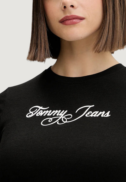 TOMMY JEANS SLIM ESS LOGO 1 RIB TEE EXT