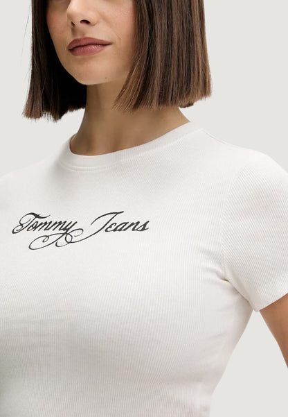 TOMMY JEANS SLIM ESS LOGO 1 RIB TEE EXT