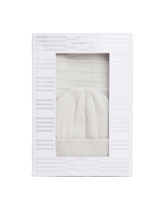 TOMMY HILFIGER FLAG FLUFFY BEANIE & SCARF GP