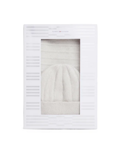 TOMMY HILFIGER FLAG FLUFFY BEANIE & SCARF GP