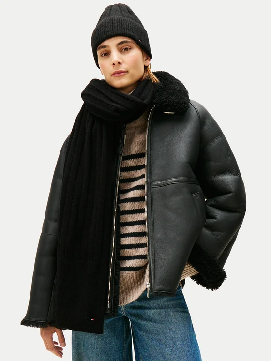 TOMMY HILFIGER FLAG FLUFFY BEANIE & SCARF GP