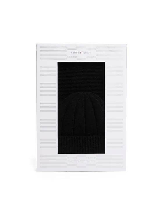 TOMMY HILFIGER FLAG FLUFFY BEANIE & SCARF GP
