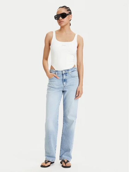 TOMMY JEANS SILVER SCRIPT TANK BODY